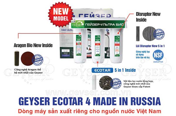 Máy lọc nước Geyser sản xuất cho nguồn nước Việt Nam