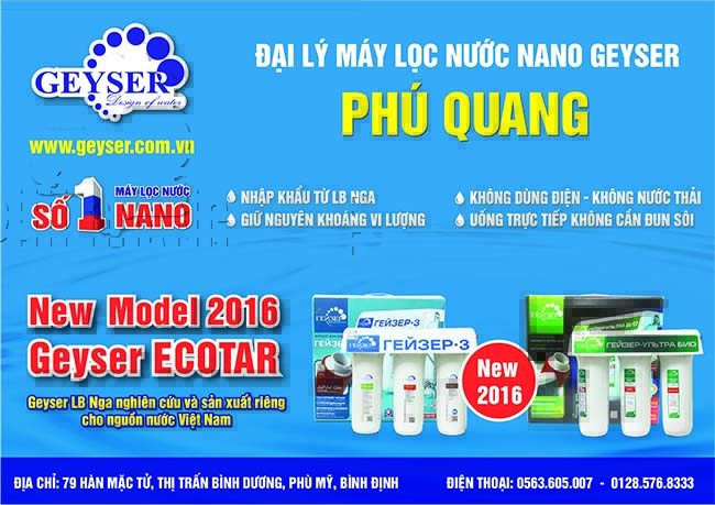 Đại lý máy lọc nước nano Geyser