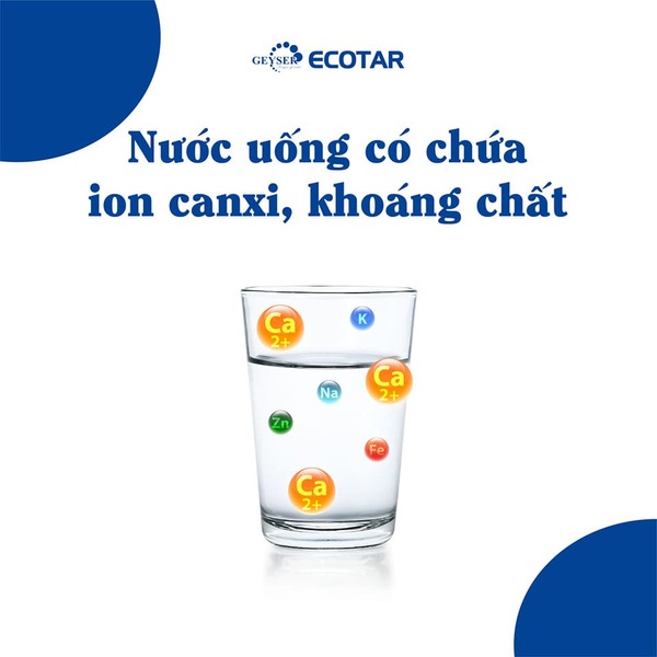 Máy lọc nước Ecotar tạo ion canxi cung cấp cho cơ thể