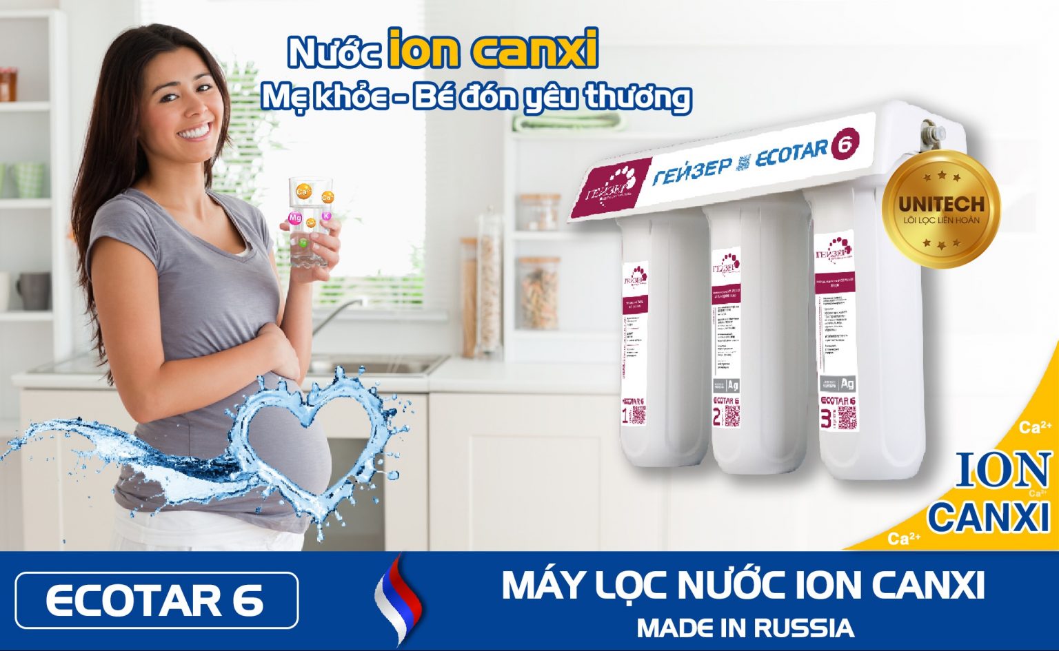 Sử dụng nước ion canxi tránh những tác hại của nước tinh khiết đến phụ nữ mang thai