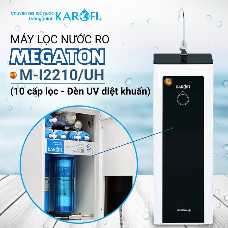 Máy lọc nước Karofi với màng lọc RO nhập khẩu chính hãng Hoa Kỳ