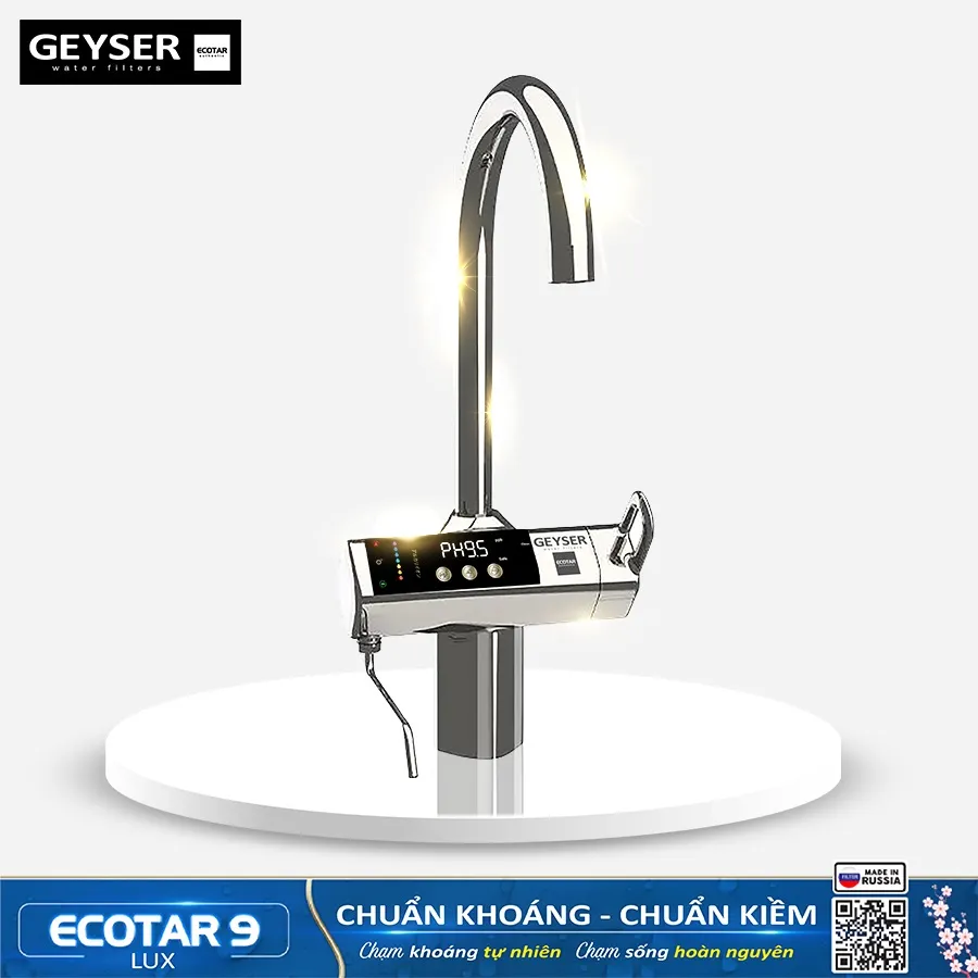 Máy lọc nước ion kiềm giàu hydro Geyser Ecotar 9 Lux