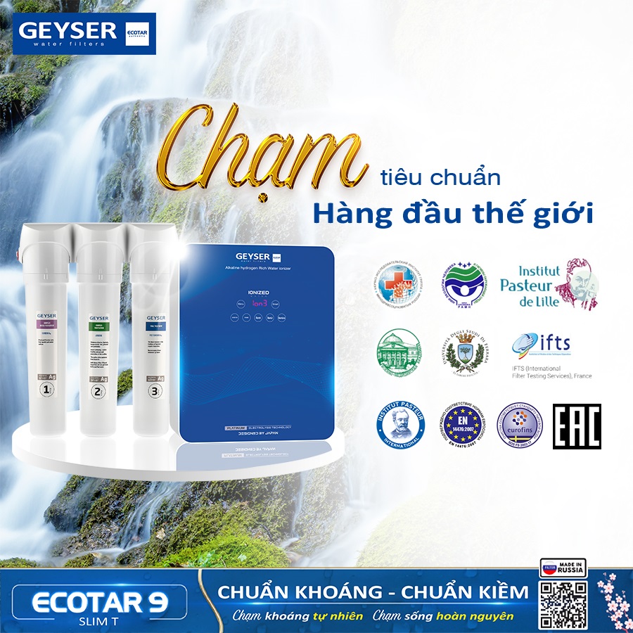 Geyser Ecotar 9 Slim T vượt qua kiểm định các tiêu chuẩn về nước khắt khe số 1 hiện nay