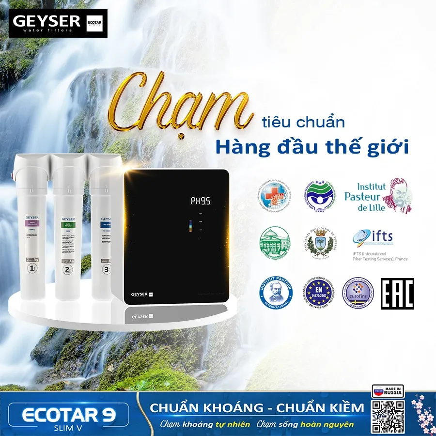 Geyser Ecotar 9 Slim V vượt qua tiêu chuẩn kiểm định chất lượng hàng đầu thế giới