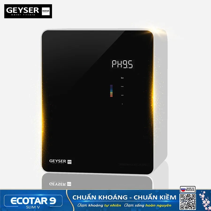 Máy lọc nước ion kiềm giàu hydro Geyser Ecotar 9 Slim V