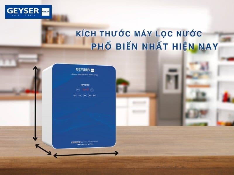 Kích thước các loại máy lọc nước Geyser – Cách chọn chính xác