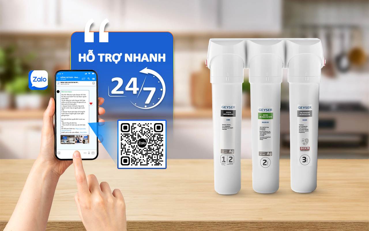 Geyser Việt Nam hỗ trợ tư vấn nhanh 24/7 qua Zalo OA