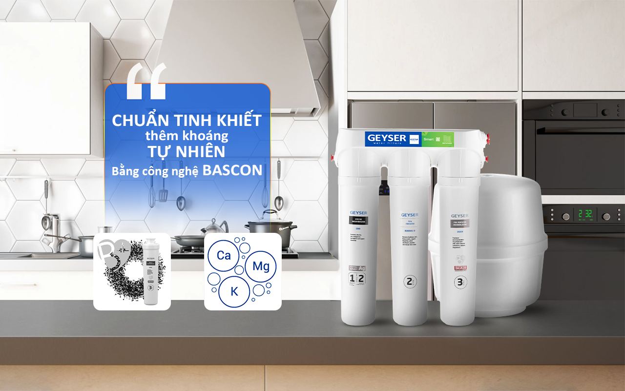 Công nghệ Bascon giúp thêm khoáng tự nhiên cho nguồn nước 