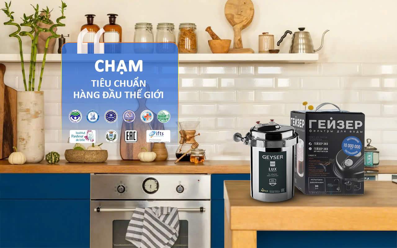 Geyser Ecotar Lux đạt tiêu chuẩn thế giới