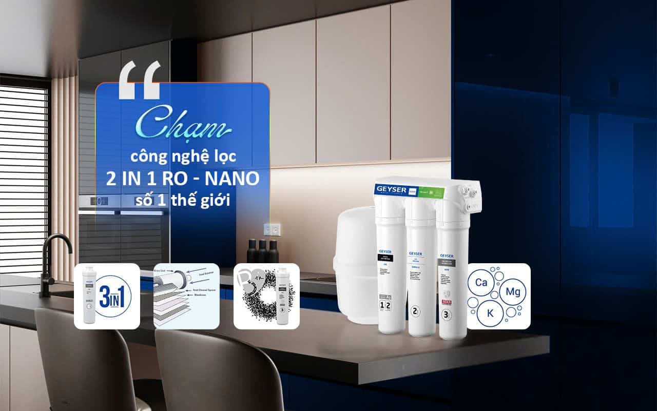 Ecotar 5 Smart tích hợp công nghệ 2 in 1 RO - NANO 