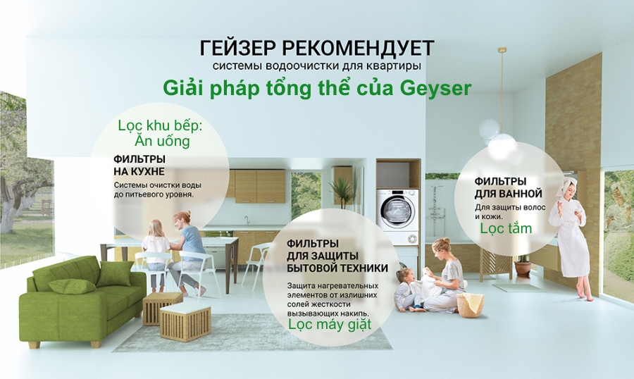 Geyser - Giải pháp lọc nước tổng thể cho gia đình bạn