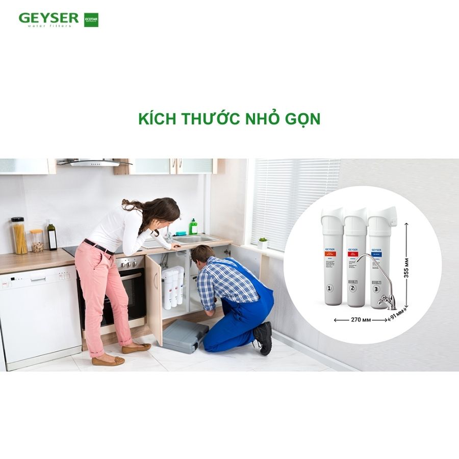 Máy lọc nước nano Geyser Ecotar Max Smart kích thước nhỏ gọn